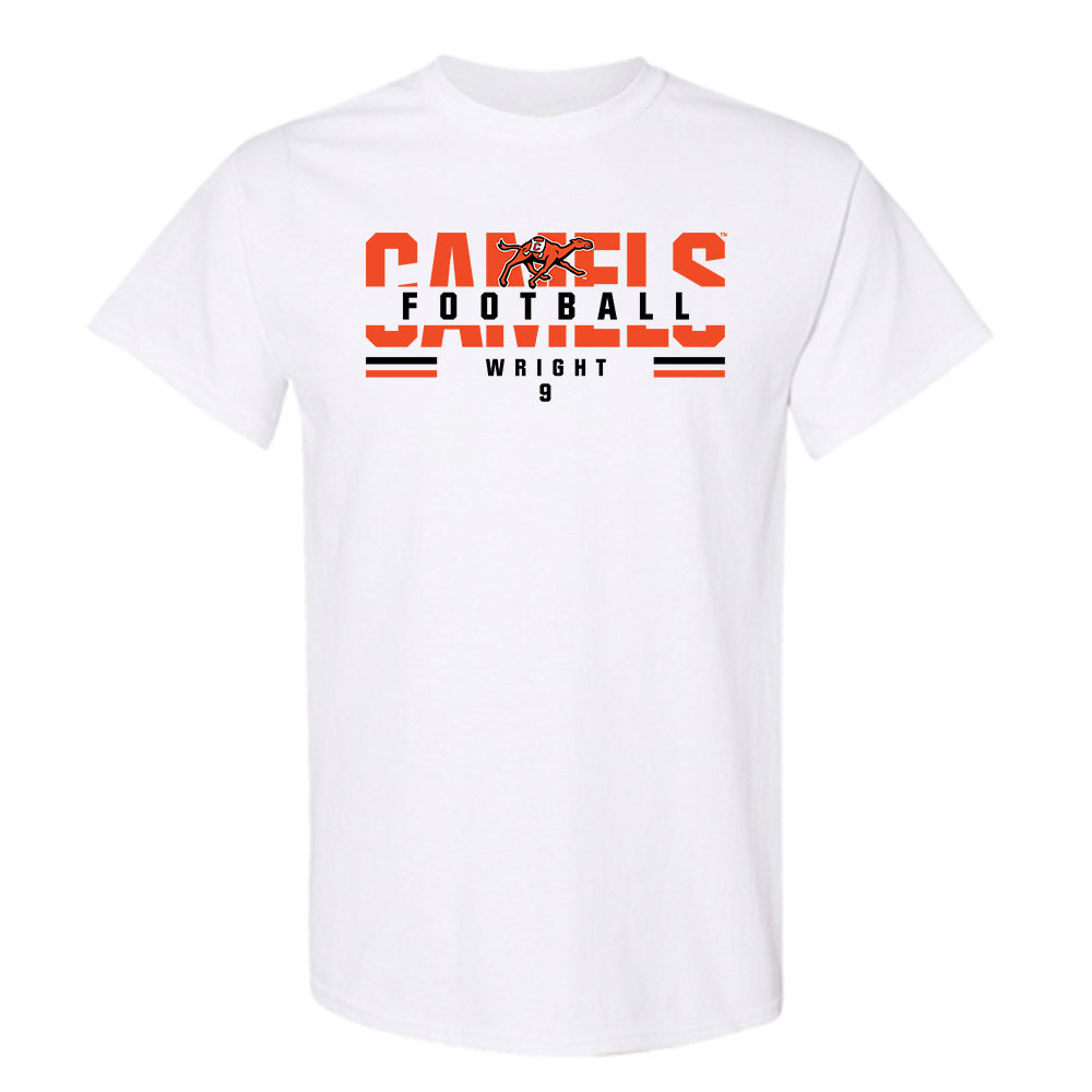 Campbell - NCAA Football : Logan Wright - Classic Fashion Shersey T-Shirt-0