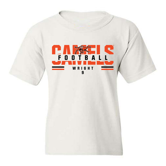Campbell - NCAA Football : Logan Wright - Classic Fashion Shersey Youth T-Shirt-0