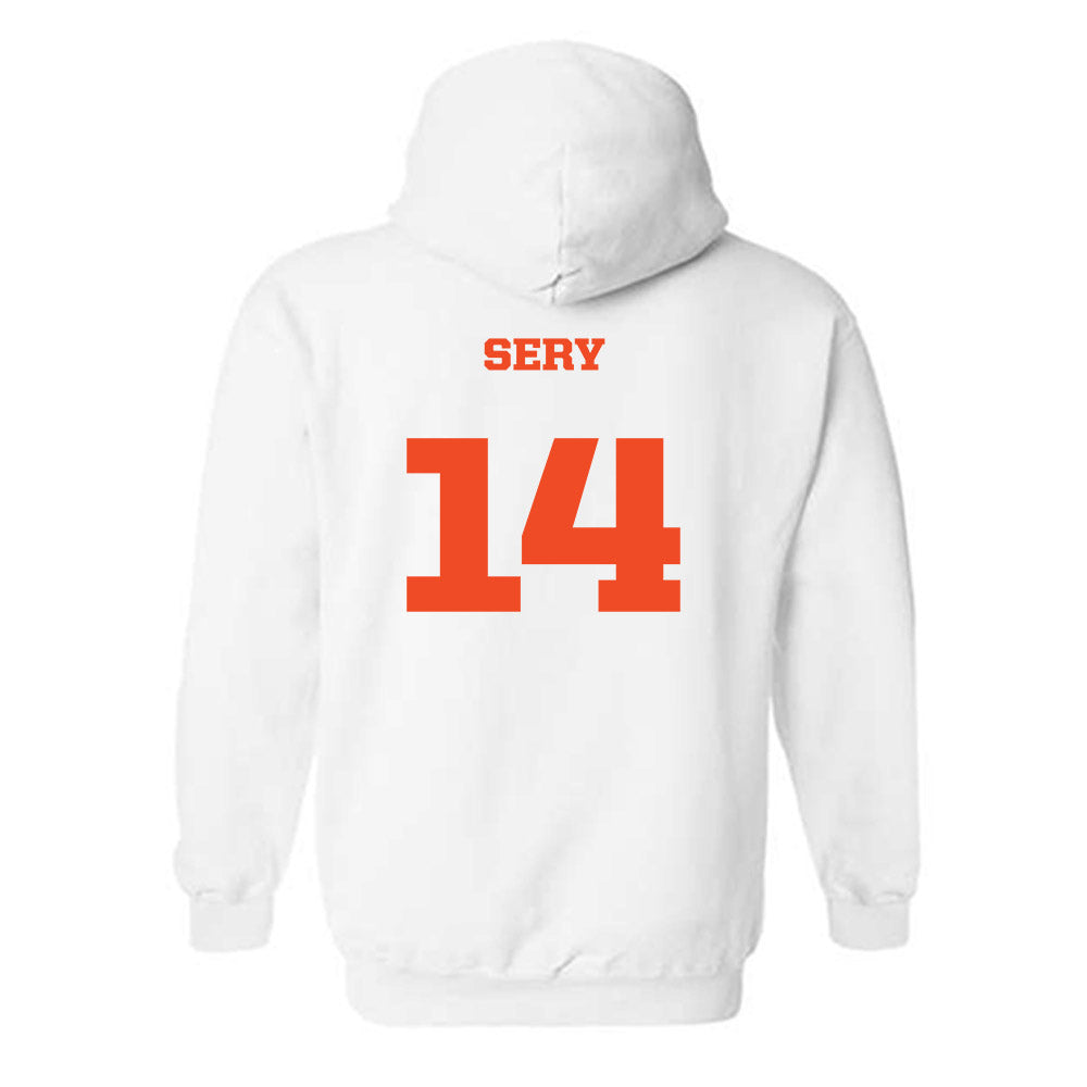 Campbell - NCAA Men's Soccer : Sam Sery - Replica Shersey Hooded Sweatshirt-1