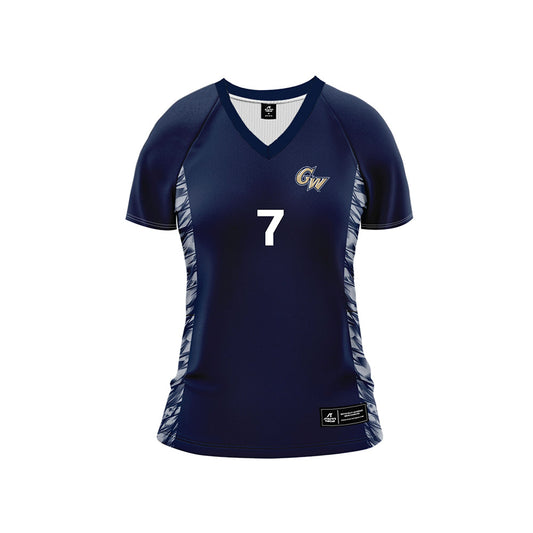 GWU - NCAA Women's Volleyball : Abby Markworth - Navy Volleyball Jersey-0