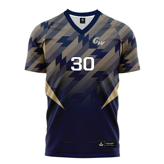 GWU - NCAA Men's Soccer : Diego Pena - Navy Soccer Jersey-0