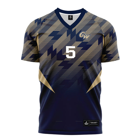 GWU - NCAA Women's Soccer : Rose Vigran - Navy Soccer Jersey-0