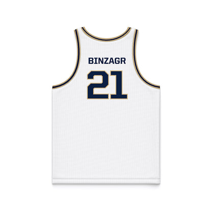 GWU - NCAA Men's Basketball : Mohamed Binzagr - White Basketball Jersey-1