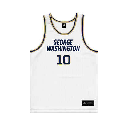 GWU - NCAA Men's Basketball : Jalen Rougier-Roane - White Basketball Jersey-0