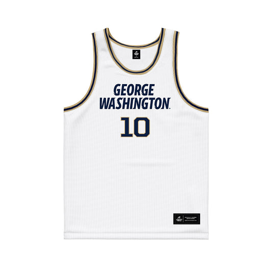 GWU - NCAA Men's Basketball : Jalen Rougier-Roane - White Basketball Jersey-0