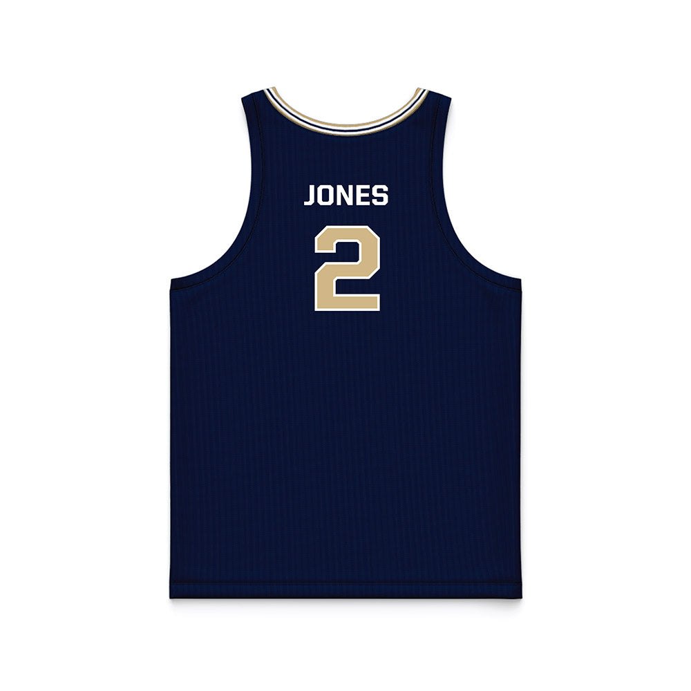 GWU - NCAA Men's Basketball : Christian Jones - Navy Basketball Jersey-1
