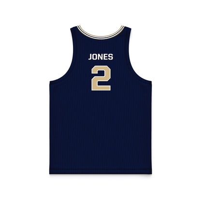 GWU - NCAA Men's Basketball : Christian Jones - Navy Basketball Jersey-1