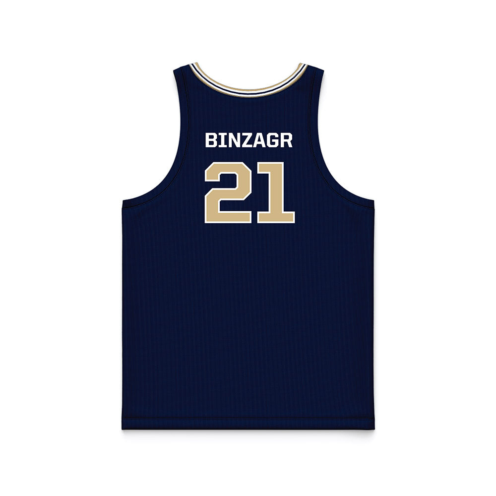 GWU - NCAA Men's Basketball : Mohamed Binzagr - Navy Basketball Jersey-1