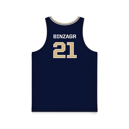 GWU - NCAA Men's Basketball : Mohamed Binzagr - Navy Basketball Jersey-1