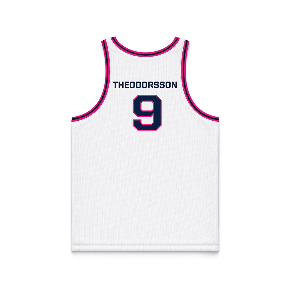 GWU - NCAA Women's Basketball : Emma Theodorsson - White Basketball Jersey-1