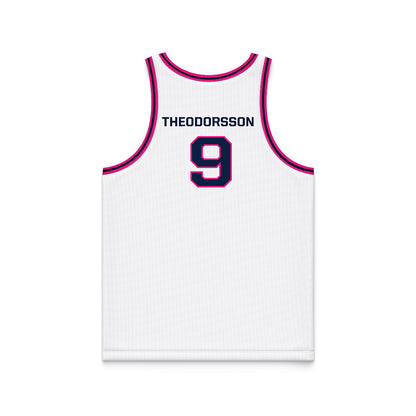 GWU - NCAA Women's Basketball : Emma Theodorsson - White Basketball Jersey-1