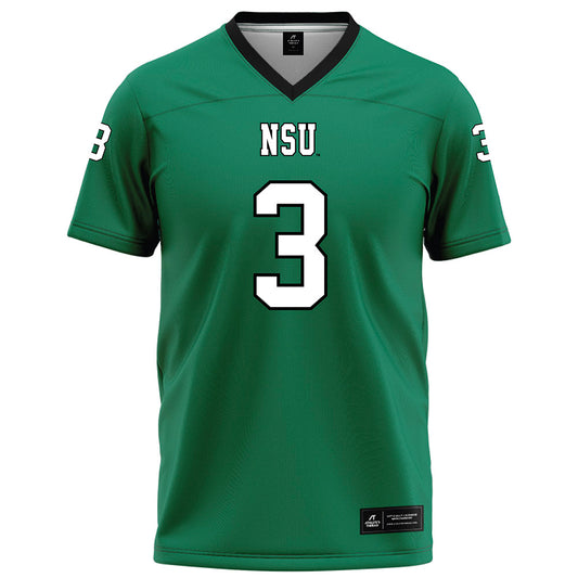 Northeastern State - NCAA Football : Dereun Dortch - Green Football Jersey-0