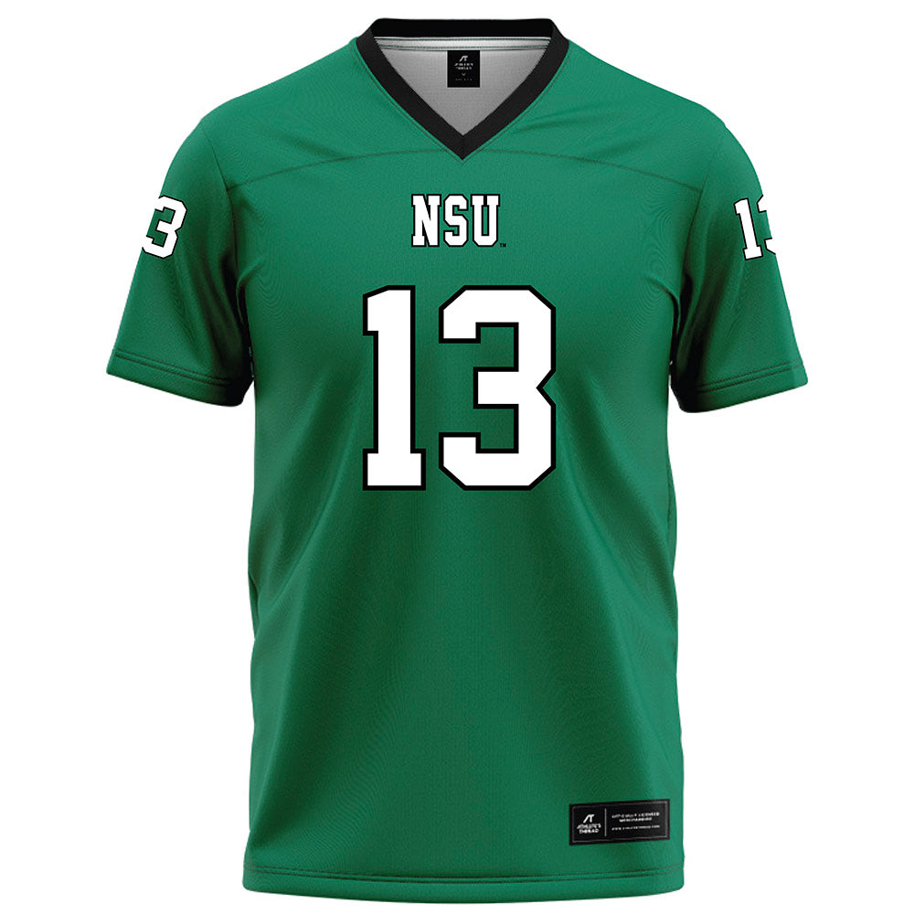 Northeastern State - NCAA Football : Camrin Jackson - Green Football Jersey-0