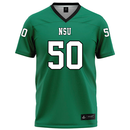Northeastern State - NCAA Football : Denzel Reed - Green Football Jersey-0
