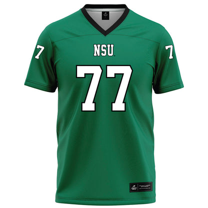 Northeastern State - NCAA Football : Brock Sullivan - Green Football Jersey-0