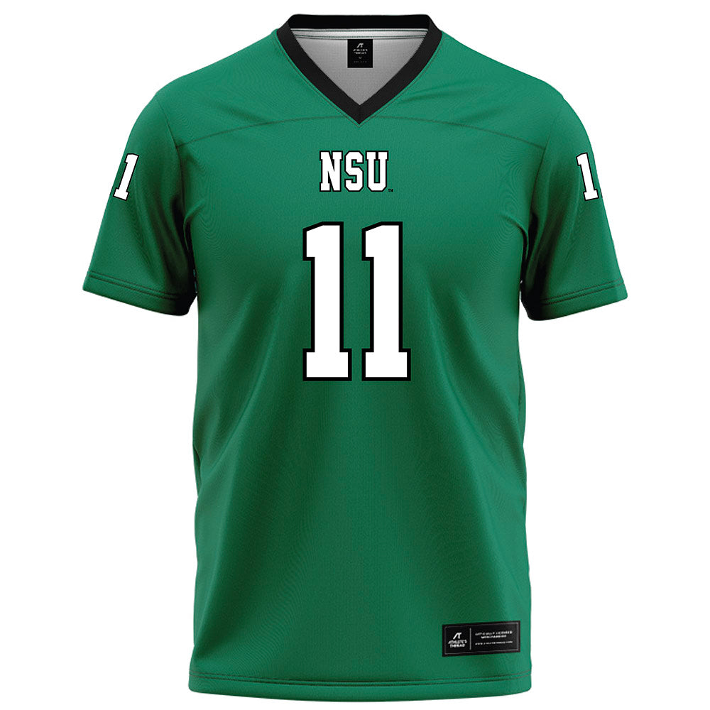 Northeastern State - NCAA Football : Donnie Smith - Green Football Jersey-0