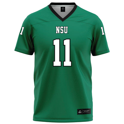Northeastern State - NCAA Football : Donnie Smith - Green Football Jersey-0