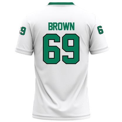 Northeastern State - NCAA Football : Rashuad Brown - White Football Jersey-1