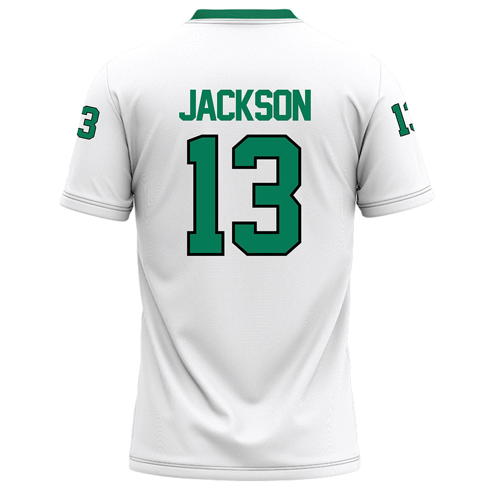 Northeastern State - NCAA Football : Camrin Jackson - White Football Jersey-1