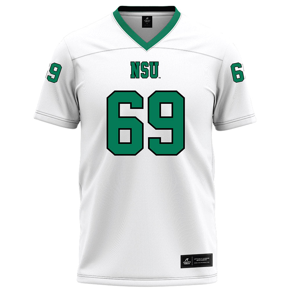 Northeastern State - NCAA Football : Rashuad Brown - White Football Jersey-0