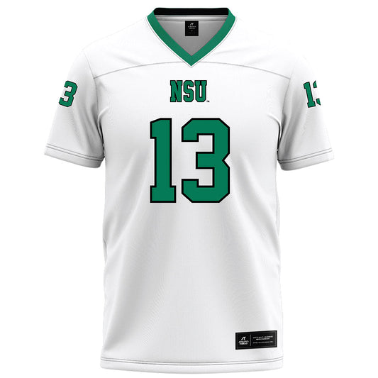 Northeastern State - NCAA Football : Camrin Jackson - White Football Jersey-0