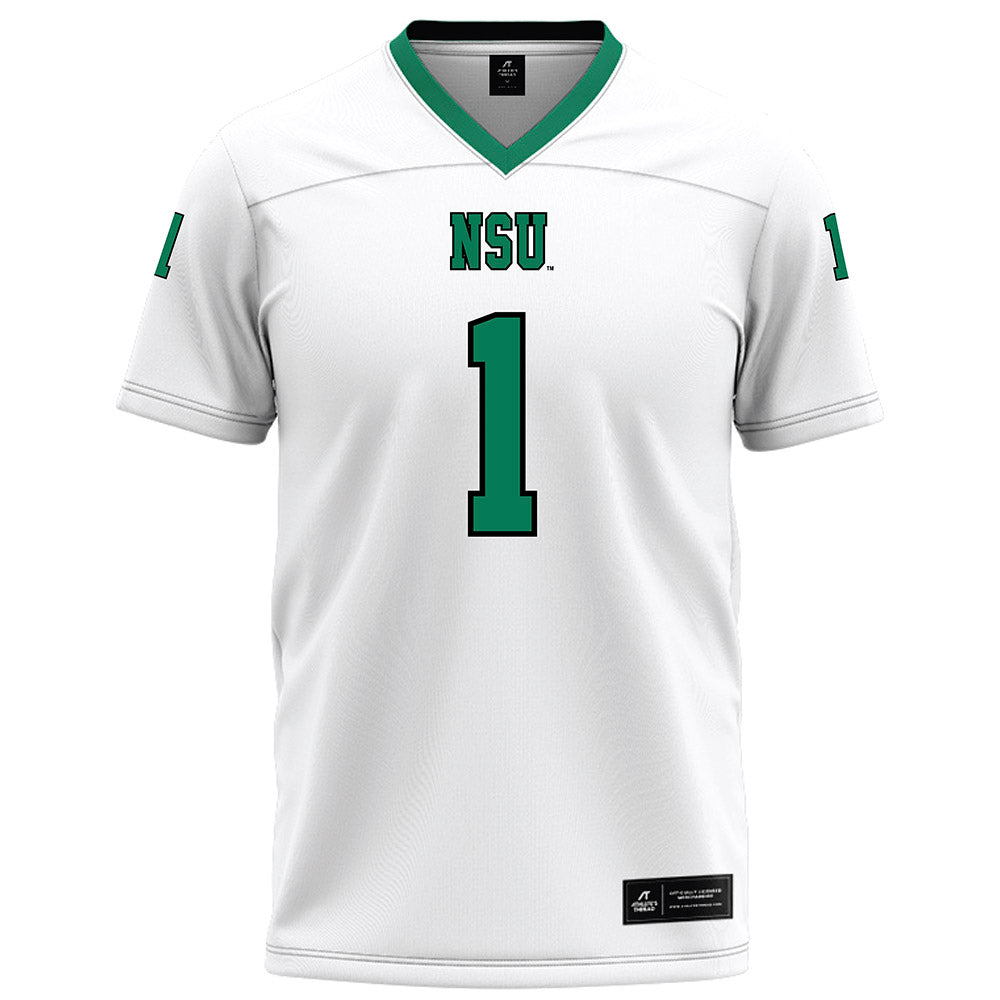 Northeastern State - NCAA Football : Donnie Smith - White Football Jersey-0