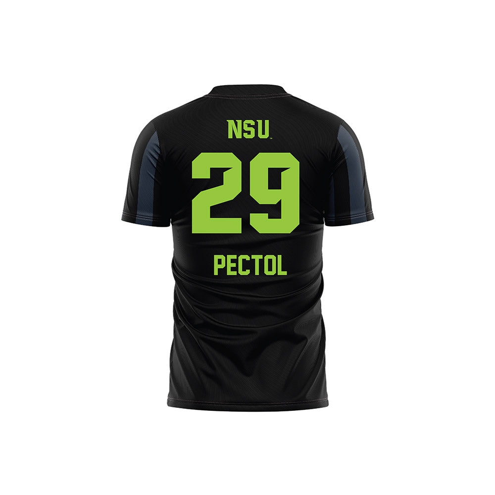 Northeastern State - NCAA Men's Soccer : Jonathan Pectol - Black Volleyball Jersey-1