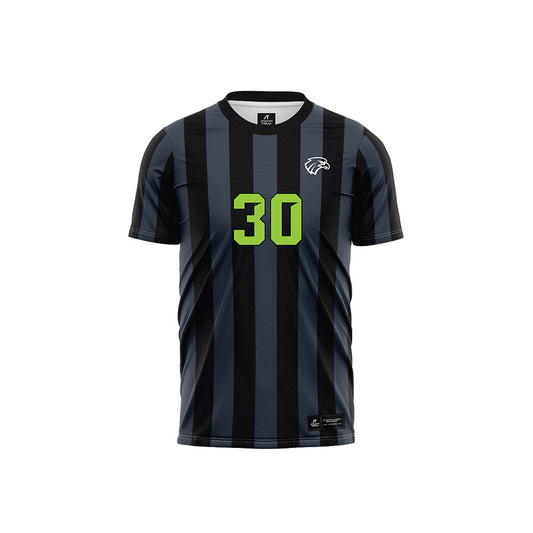 Northeastern State - NCAA Men's Soccer : Matheus Possamai - Black Volleyball Jersey-0