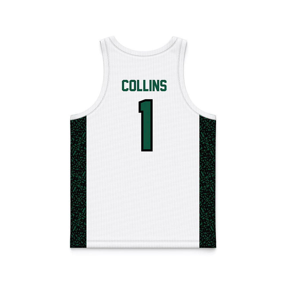 Northeastern State - NCAA Men's Basketball : Montae Collins - White Basketball Jersey-1
