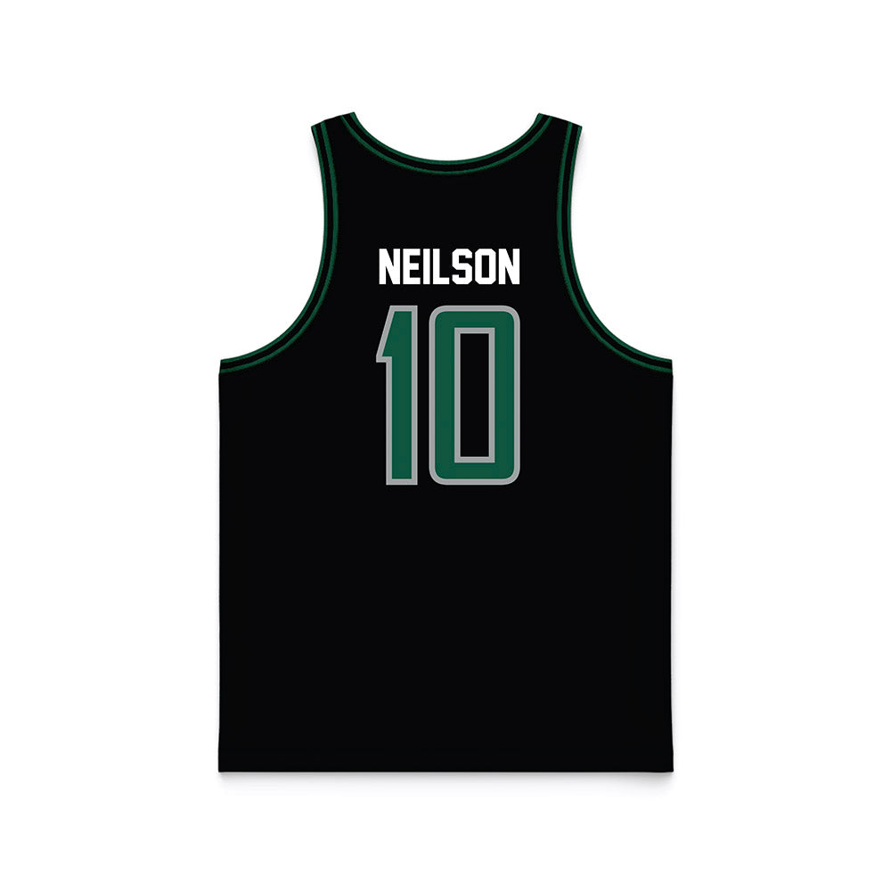 Northeastern State - NCAA Men's Basketball : Harry Neilson - Black Basketball Jersey-1