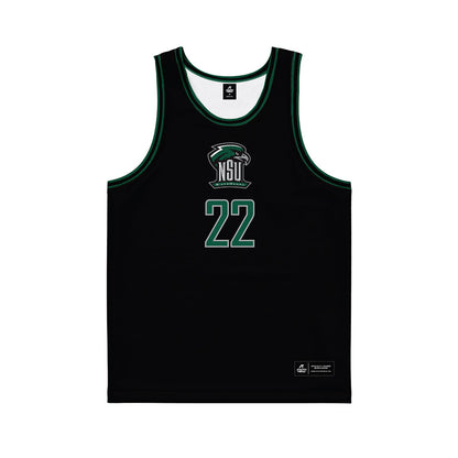 Northeastern State - NCAA Men's Basketball : Dylan Tea - Black Basketball Jersey-0