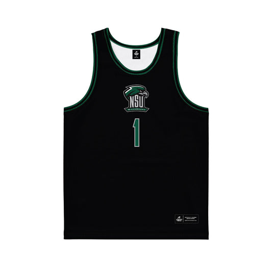 Northeastern State - NCAA Men's Basketball : Montae Collins - Black Basketball Jersey-0