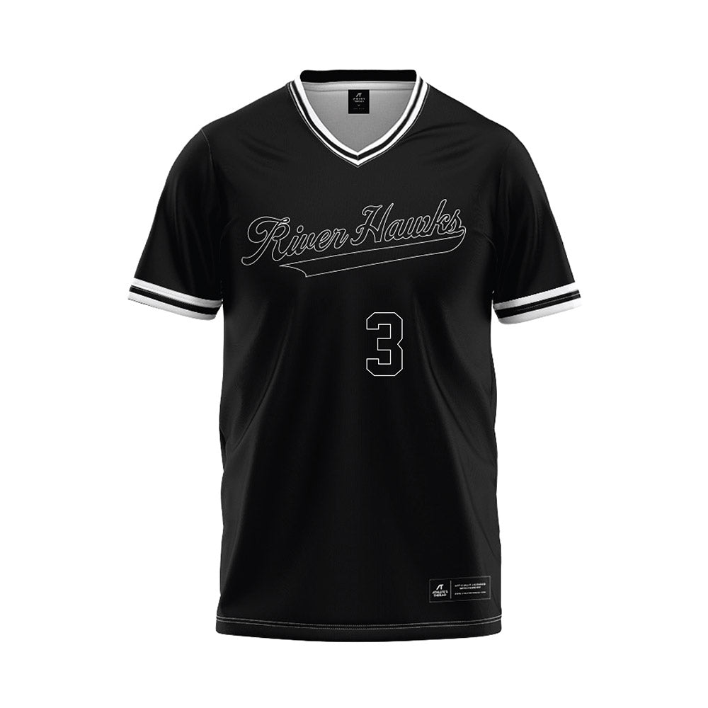 Northeastern State - NCAA Baseball : Klete Finley - Black Jersey-0