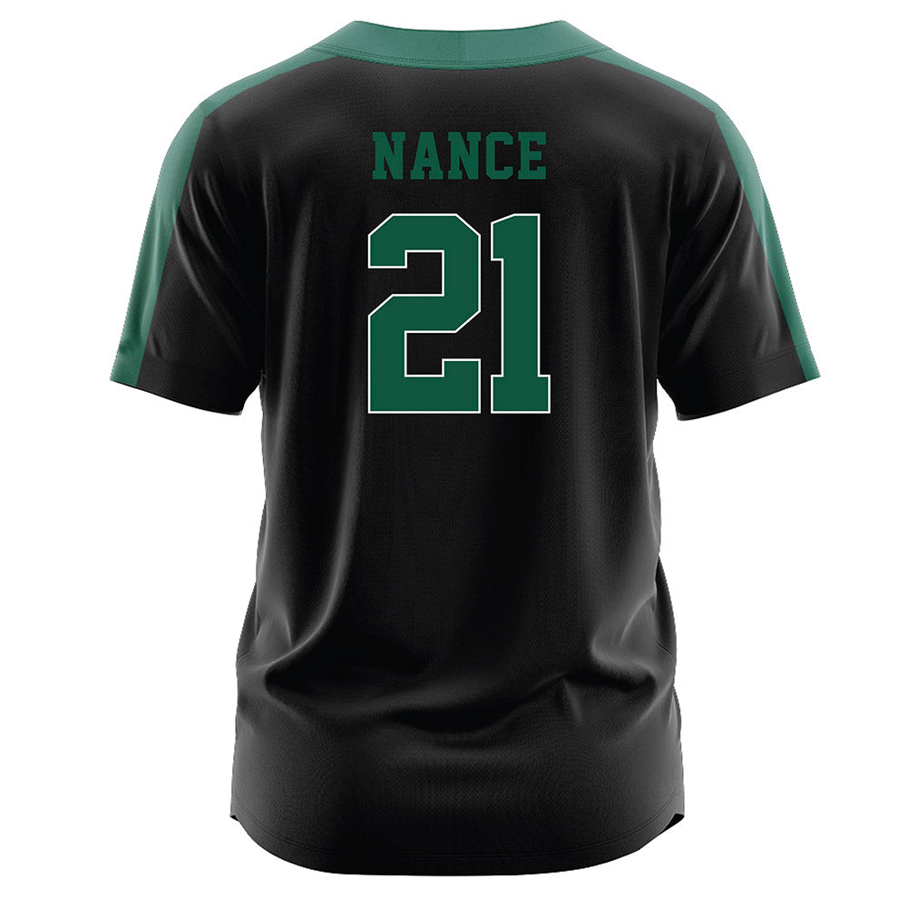 Northeastern State - NCAA Softball : Madison Nance - Black Jersey-1