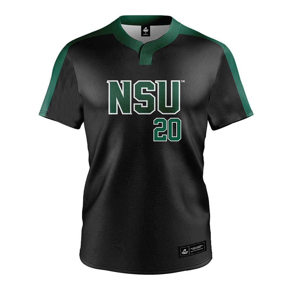 Northeastern State - NCAA Softball : Megan Fultz - Black Jersey-0