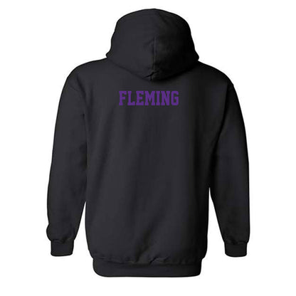 TCU - NCAA Men's Basketball : Samuel Fleming - Classic Fashion Shersey Hooded Sweatshirt-1
