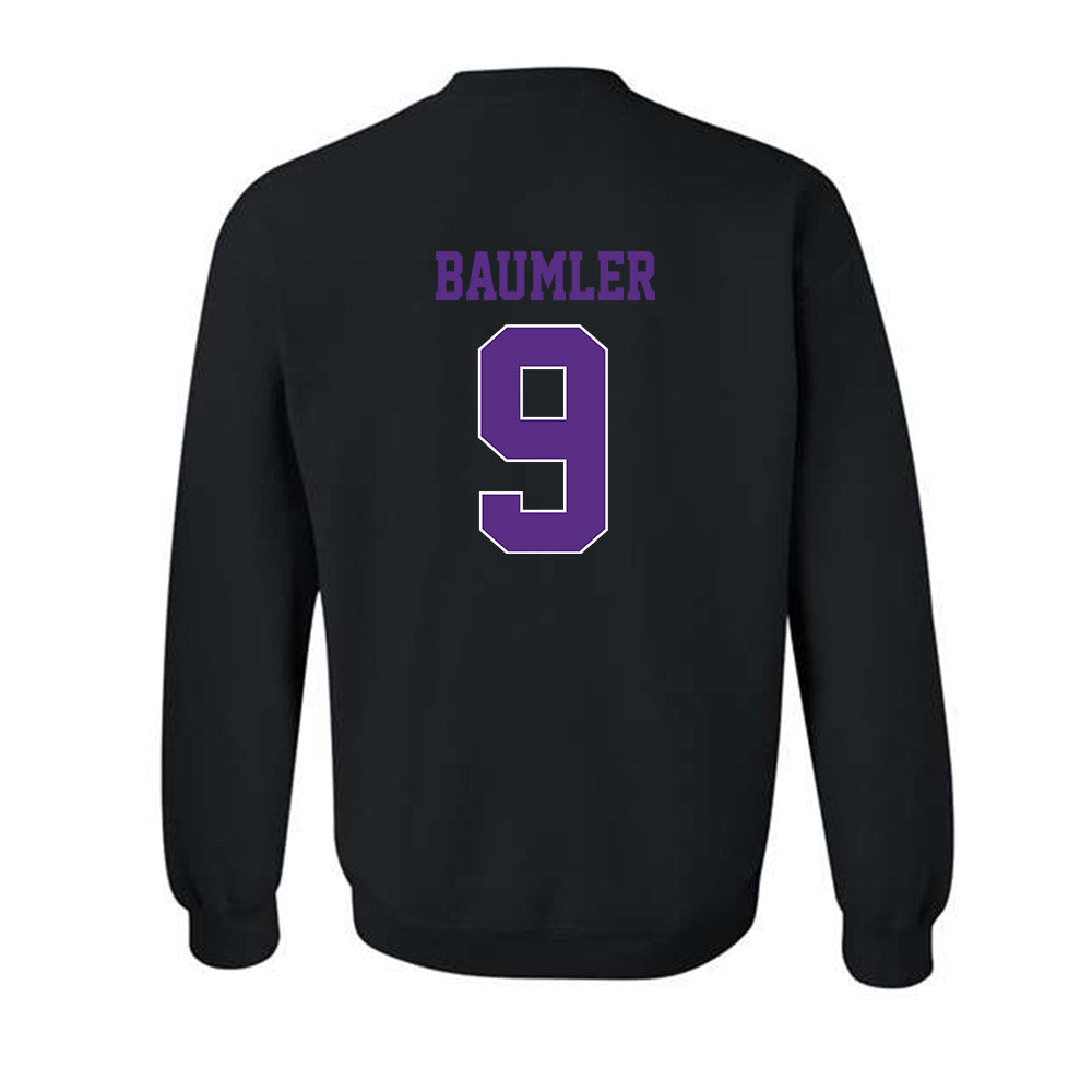 TCU - NCAA Baseball : Trever Baumler - Classic Fashion Shersey Crewneck Sweatshirt-1