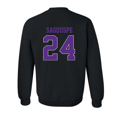 TCU - NCAA Baseball : Tanner Sagouspe - Classic Fashion Shersey Crewneck Sweatshirt-1