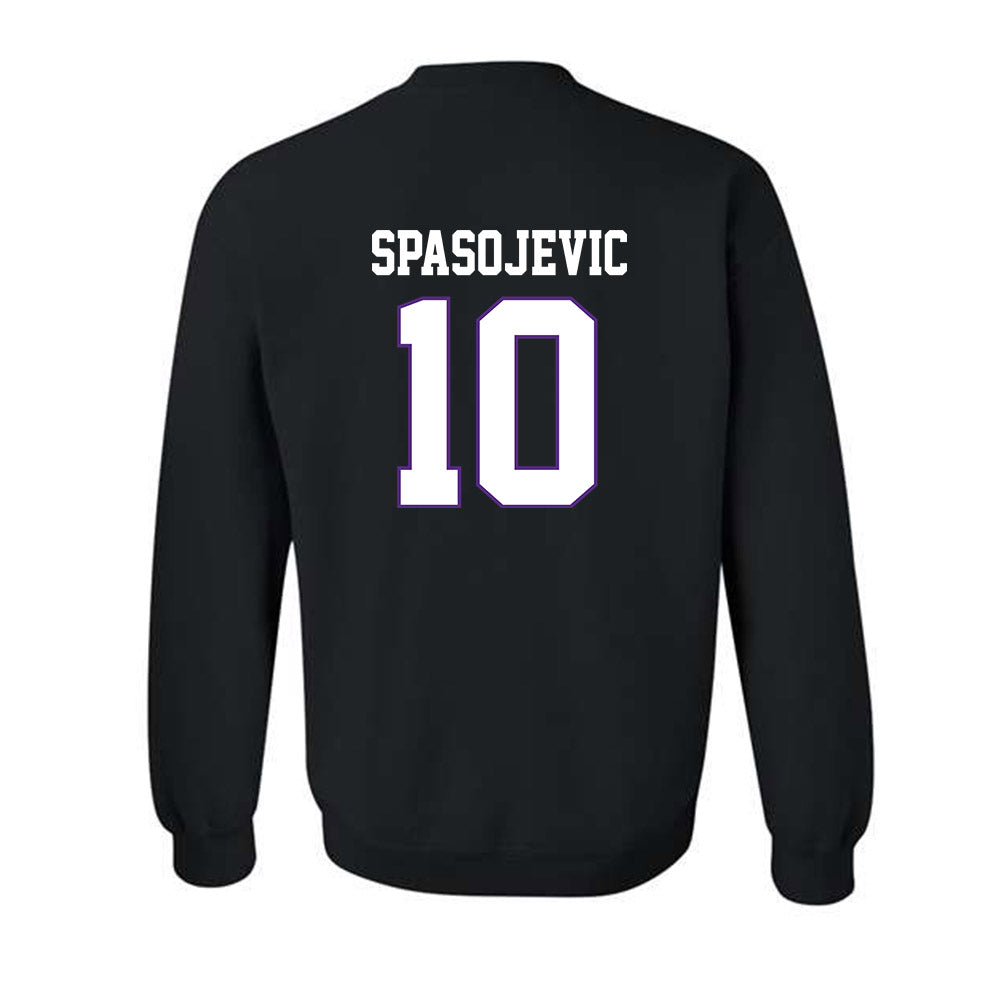 TCU - NCAA Men's Basketball : Milos Spasojevic - Classic Fashion Shersey Crewneck Sweatshirt-1