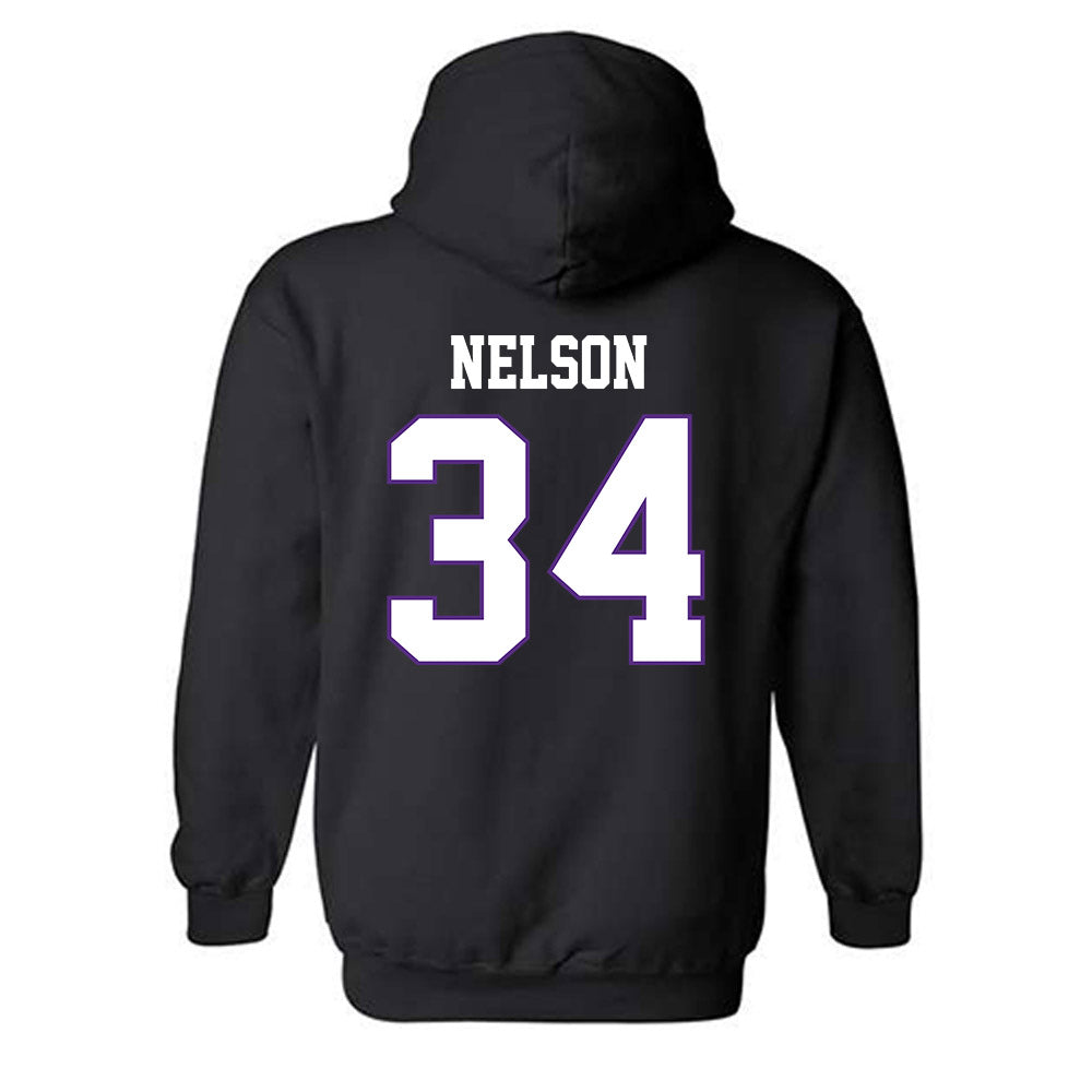 TCU - NCAA Baseball : Cade Nelson - Classic Fashion Shersey Hooded Sweatshirt-1