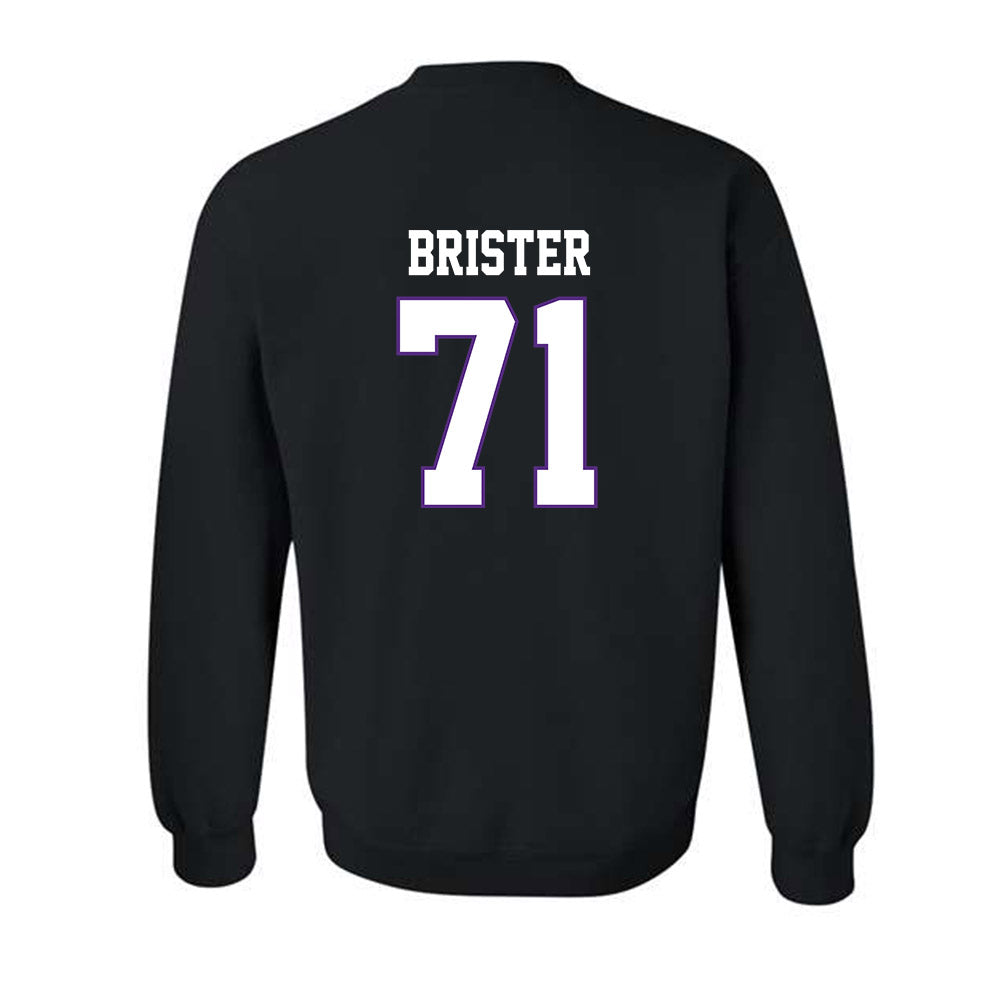 TCU - NCAA Football : Creece Brister - Classic Fashion Shersey Crewneck Sweatshirt-1