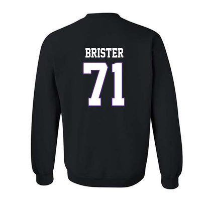 TCU - NCAA Football : Creece Brister - Classic Fashion Shersey Crewneck Sweatshirt-1