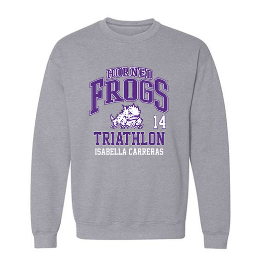 TCU - NCAA Triathlon : Isabella Carreras - Classic Fashion Shersey Crewneck Sweatshirt-0