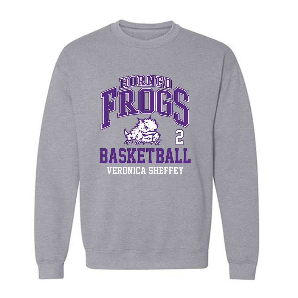 TCU - NCAA Women's Basketball : Veronica Sheffey - Classic Fashion Shersey Crewneck Sweatshirt-0