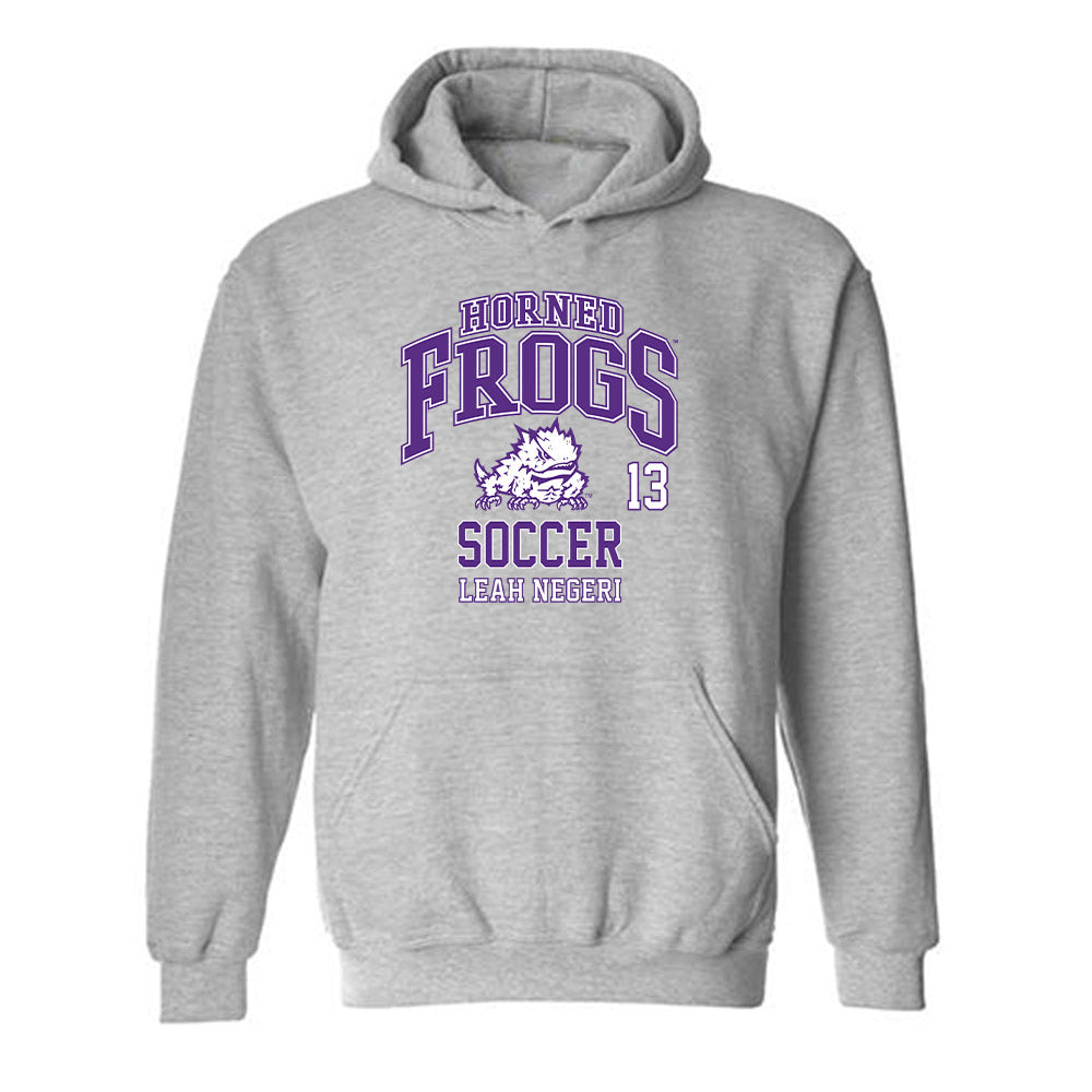 TCU - NCAA Women's Soccer : Leah Negeri - Classic Fashion Shersey Hooded Sweatshirt-0