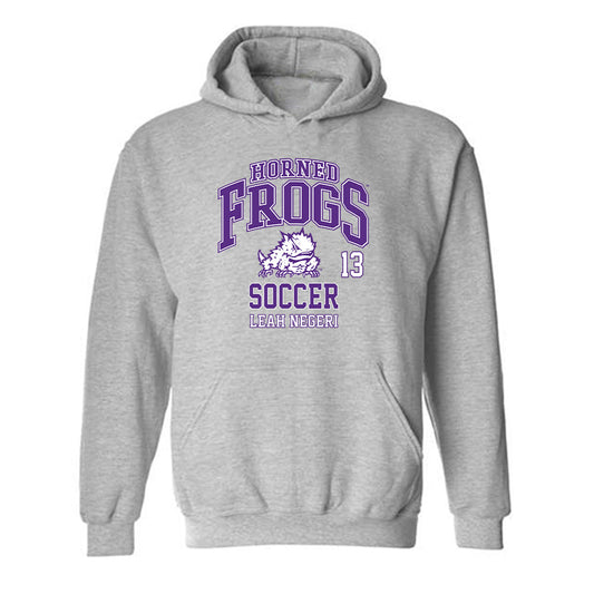 TCU - NCAA Women's Soccer : Leah Negeri - Classic Fashion Shersey Hooded Sweatshirt-0