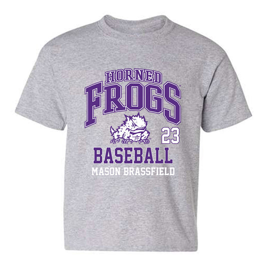 TCU - NCAA Baseball : Mason Brassfield - Classic Fashion Shersey Youth T-Shirt-0