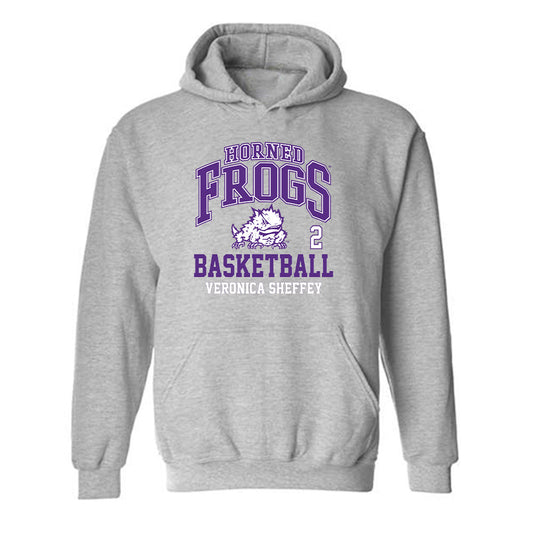 TCU - NCAA Women's Basketball : Veronica Sheffey - Classic Fashion Shersey Hooded Sweatshirt-0