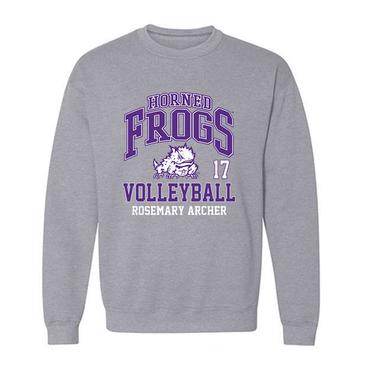 TCU - NCAA Women's Volleyball : Rosemary Archer - Classic Fashion Shersey Crewneck Sweatshirt-0
