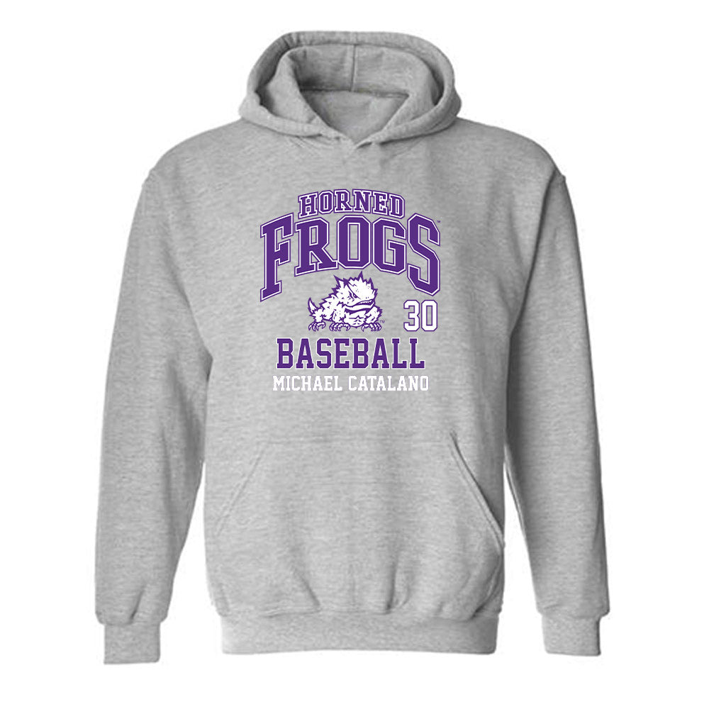 TCU - NCAA Baseball : Michael Catalano - Classic Fashion Shersey Hooded Sweatshirt-0